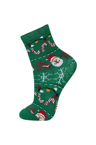 DeFacto Erkek Çocuk Yılbaşı Temalı 2'li Pamuklu Uzun Çorap E2766A8NSKR1