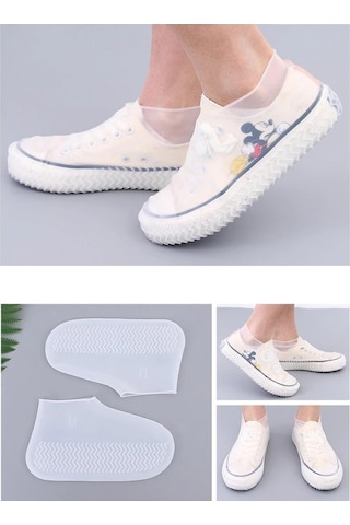 Trendpoint Silikon Yağmur Koruyucu Ayakkabı Kılıfı Kaymaz Su Kir