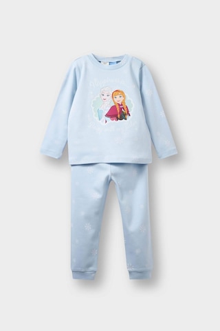 Defacto Kız Bebek Frozen Pijama Takımı Uzun Kollu Üst Uzun Alt F4588a525aube343 Mavi