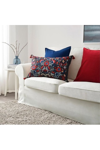 Ikea Skogskorn Dekoratif Yastık 40 X 65 Cm Koyu Gri Koyu Lacivert Kırmızı Çok Renkli