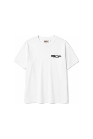 Hzr Wear Erkek Enjeksiyon Baskılı Basic Tişört Bisiklet Yaka Regular Fit %100 Pamuk Beyaz