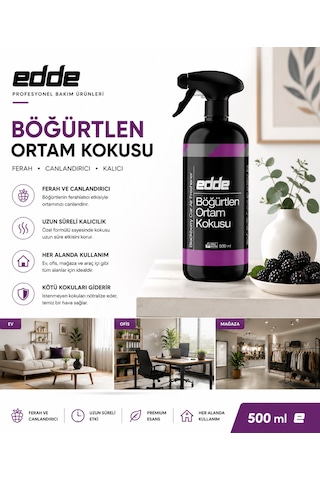 Edde Böğürtlen Kokulu Araba Araç Oto Ortam Kokusu Araç Içi Kokuları Oto Parfümü 500 Ml Oto Detailing