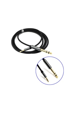 6.35mm Erkek - 3,5mm Erkek Stereo Ses Kablosu, Profesyonel Ses Ekipmanı İçin 1.5m Trs Adaptör Kablosu
