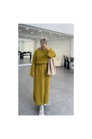 Bomii Volanlı Elbise Sarı - 936984057 Sarı