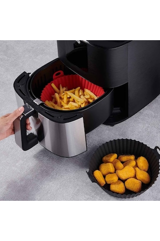 Korkmaz Airfryer Silikon Pişirme Kabı Siyah