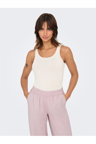 Only Onlgemma Sl U-neck Knt Noos Kadın Beyaz Kazak - 15314659 Beyaz