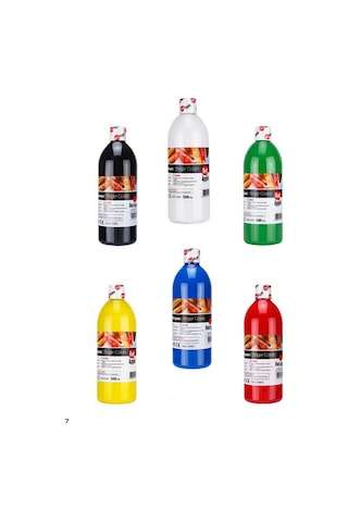 Red Apple Parmak Boya Ana Renkler 6x500 Gr 6'lı Set Çok Renkli