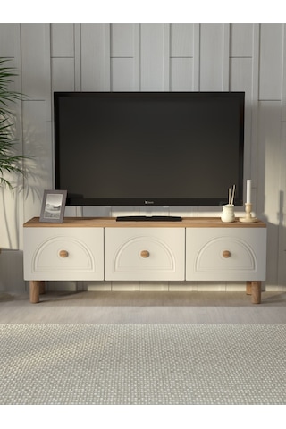 Bohem Tarz 135cm 3 Kapaklı Mdf Kapak Tv Ünitesi Çam