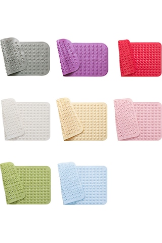 Teltree Pvc Banyo Anti Kayma Matı: Su Geçirir, Emici Çemberli, Masajlı, 35x70cm Mavi Banyo Tabanı Koruyucu Diğer