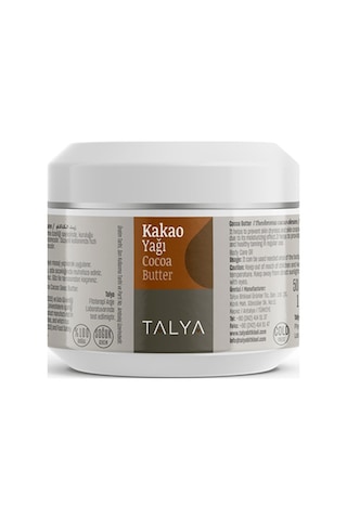 Talya Soğuk Sıkım %100 Saf ve Doğal Katı Kakao Yağı 50 ML