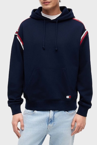 Tommy Jeans Pamuklu Relaxed Fit Kapüşonlu Yaka Sweat Erkek Sweat Dm0dm23155 C1g Lacivert