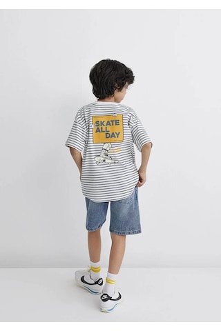 Mavi Skate All Day Baskılı Gri Erkek Çocuk T-shirt M6610263-89187 Gri