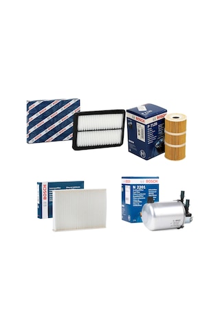 Nissan Qashqai 1.6 Dcı 4'lü Filtre Bakım Seti 2014 - 2018 Bosch