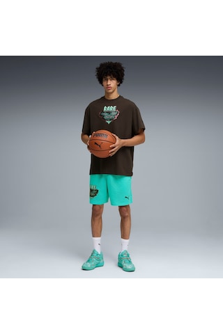 Puma Melo World Erkek Geniş Kesim 7" Basketbol Şortu 634607 01 Yeşil