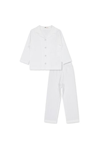 Civil Girls Düz 2-5 Yaş Pijama Takımı Ekru