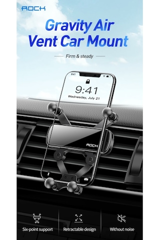 Gravity Air Vent Araç Tutucu Siyah Diğer