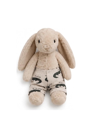 Velvet Bunny Little Nomad Timsah Desenli Erkek Bej Tavşan Seti renkli