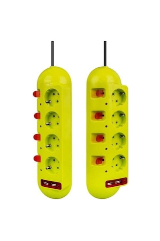 Vea Ve-e40usb 4'lü 2 Usb'li 1.5 Metre Ayrı Anahtarlı Grup Priz Diğer