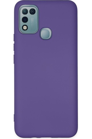 İnfinix Hot 10 Play İçi Kadife Kaplı Esnek Silikon Kapak Ryc/ Nano Lansman Mor