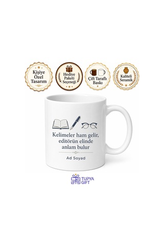 Yayınevi Editörü Taslak Okuma İmla Düzeltme Yazarla Yazışma Kupa Hediye Beyaz / Çok Renkli Yayınevi Editörü Taslak Okuma İmla Düzeltme Yazarla Yazışma Kupa Hediye Beyaz / Çok Renkli