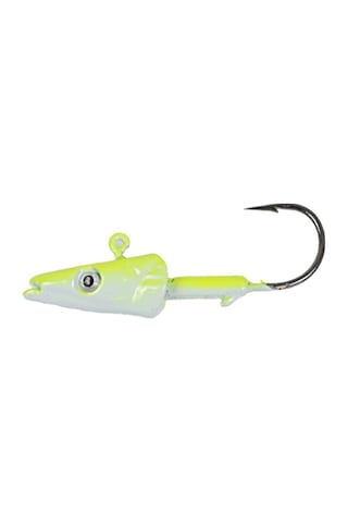 Ryuji Snake Shad 2/0 10gr Jig Head Pearl White Glow