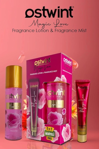 Ostwint Magic Love Vücut Spreyi 200ml & Vücut Kremi 50ml Set Ferahlatıcı Romantik Esinti Ve Çiçeksi