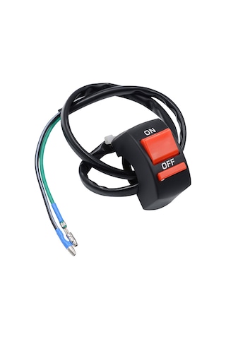 Shineyee Motorcycle Universal 12v Abs Çift Flash Anahtarı, 2.2-2.5cm Direksiyon Uyumlu, 65cm Tel, Far/kış Farı Açma-kapama, Kolay Kurulum Siyah-kırmızı