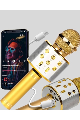 Zengemtx Kablosuz Karaoke Mikrofon Usb Aux Destekli Parti Ve Eğlence İçin