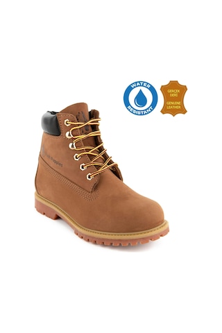 Hush Puppies Empresa 725039 Gerçek Deri, Anatomik, Waterresist Kadın Bot Tarçın