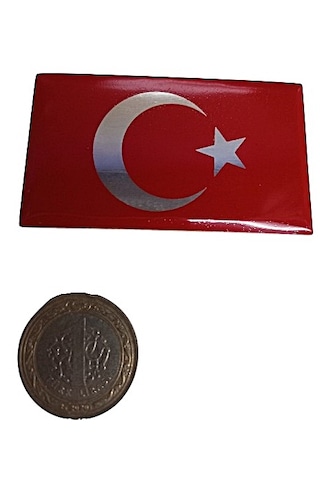 3d Damla Kabartmalı Türk Bayrağı Sticker Bayrak Arma 2 Adet 01 Etiket