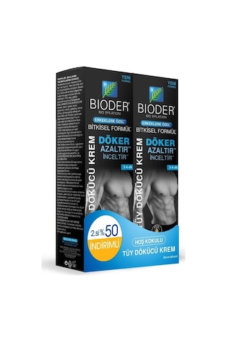 Bioder Erkeklere Özel Hoş Kokulu Tüy Dökücü Krem 2 x 100 ML Bioder Erkeklere Özel Hoş Kokulu Tüy Dökücü Krem 2 x 100 ML