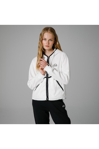 Ellesse Fermuarlı Kapüşonlu Kadın Beyaz Ceket Ef188 Beyaz
