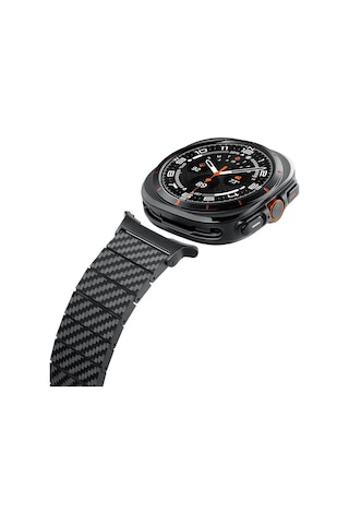 Pitaka Modern Serisi Karbon Fiber Galaxy Uyumlu Watch Ultra 47mm Kordon Black-grey Twill