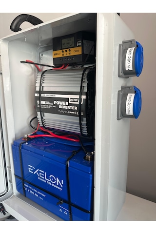 Hazır Güneş Enerji Paketi 215w Panel 100ah Jel Akü 1200w İnvertör