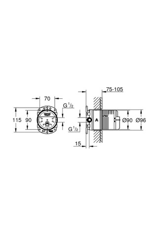 Grohe Rainshower Smartactive Tepe Duşu İç Gövde. 26483000