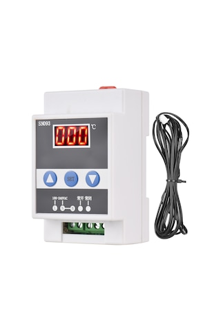 Konesam Dın Raylı Dijital Sıcaklık Kontrol Cihazı, Soğutma-ısıtma Regülatörü, Damla Prob, 110-240v, -50 120 C Aralığı