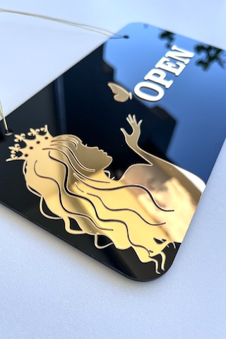 Open / Closed Kapı Tabelası Kuaför Ve Güzellik Salonları İçin Şık Tasarım