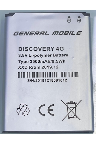 General Mobil Discovery One 4G Gm4 Gm5 Batarya Pil