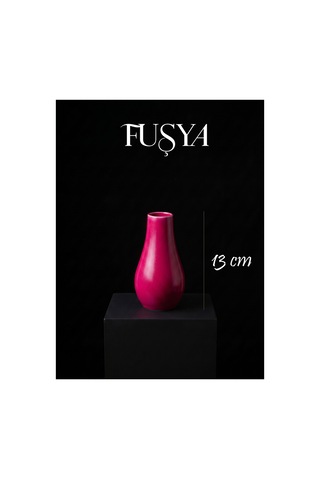 Premium - Kendinden Kokulu - 13cm Boyunda - Dekoratif Kuru Çiçek Vazosu - El Boyaması İşçilik 27350106