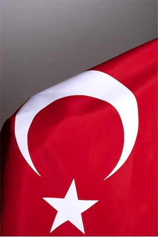 Türk Bayrağı Raşel Kumaş Aplike Dikiş 70x105 cm