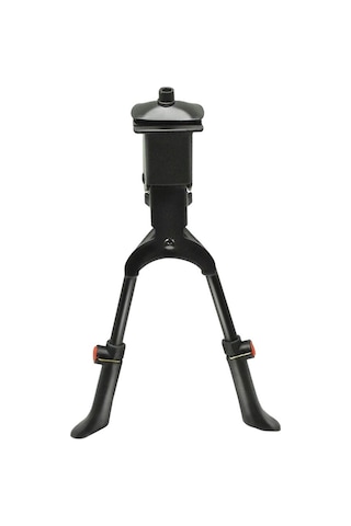 Pazly--çift Ayaklı Kickstand, Ortadan Montajlı, Çelik, Ayarlanabilir Siyah