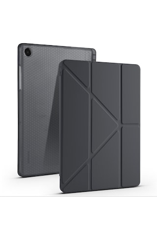 Samsung Galaxy Uyumlu Tab A11 Plus Kılıf Tri Folding Kalem Bölmeli Katlanabilir Standlı Pu Deri Yumuşak Kapak