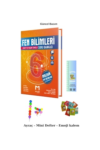 Mozaik 6. Sınıf Fen Bilimleri Soru Bankası 2025 Emoji - Mini Defter-tırtıl A.