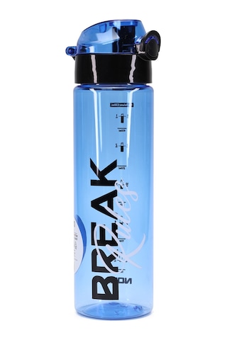 Su Matarası Tritan Geniş Ağız Su Şişesi Break Rules Spor Matarası Suluğu Bpasız 630 Ml Mavi 0102