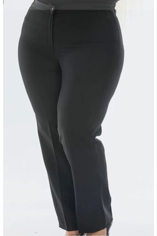Ece Giyim Yanlardan Lastikli Büyük Beden Pantolon Plt98 Siyah