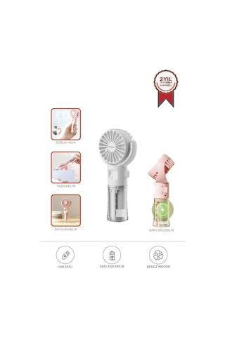 Torima F-13 Beyaz Şarjlı Mini Masa Fan Vantilatör