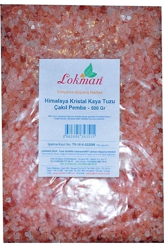 Lokman Himalaya Kristal Kaya Tuzu Çakıl Pembe 500 G
