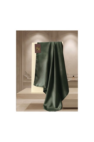 Flora Tekstil Kristal Eşarp Parlak Saten Dokulu Tesettür Abiye Eşarp 95x95 Cm Haki