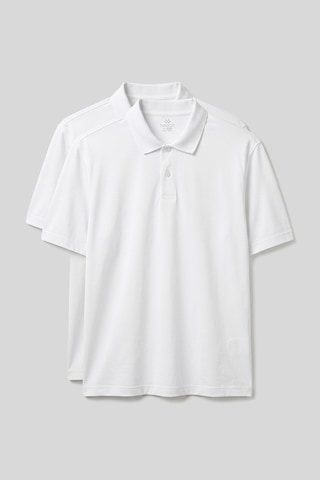 Tommy Life Polo Yaka Büyük Beden 2li Paket Beyaz Erkek T-shirt - 88511