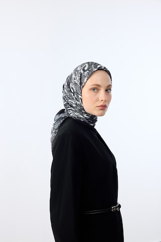 Mirsoy Scarf Lavin Desen Eşarp Siyah